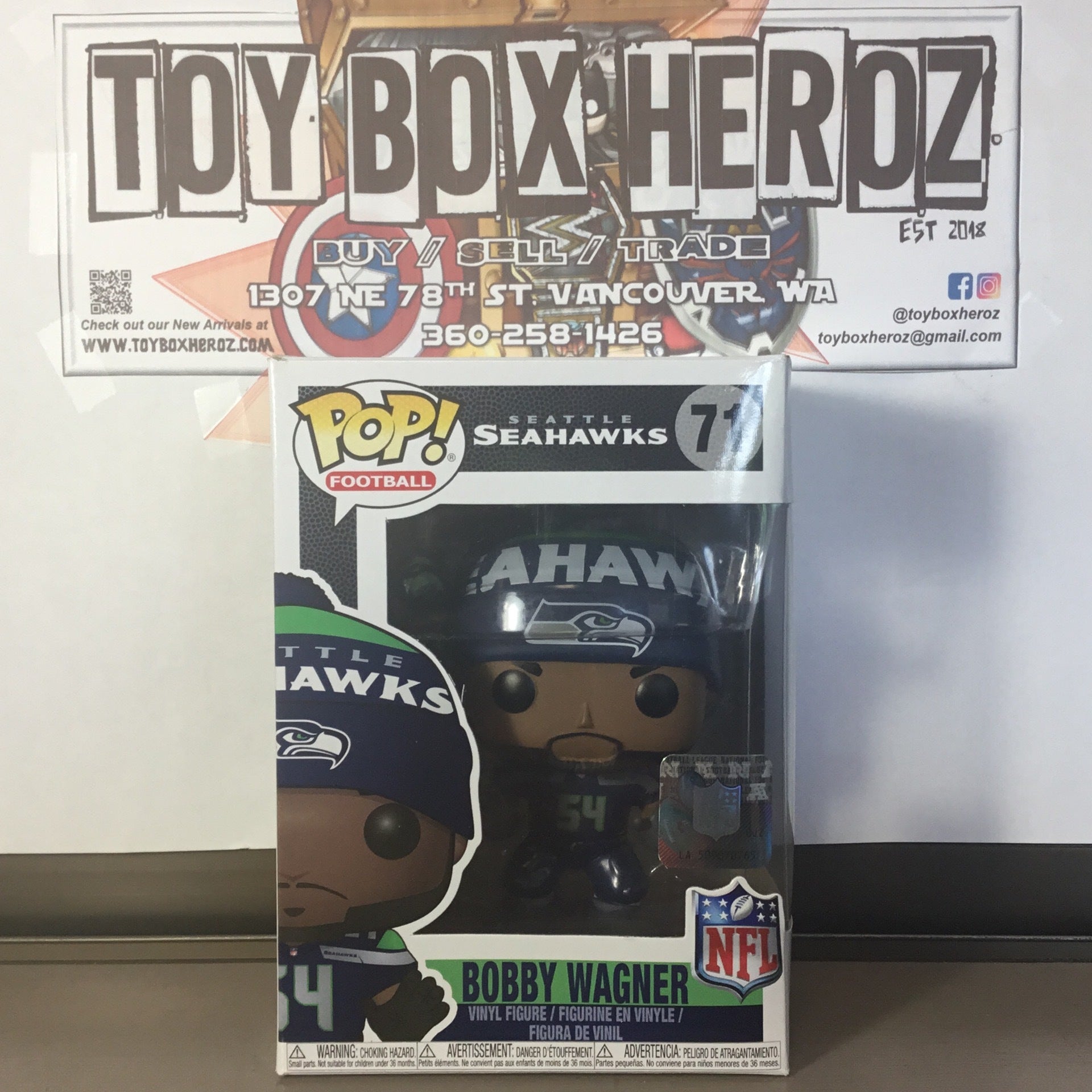 Funko NFL Seattle Seahawks POP Football Bobby Wagner Vinyl Figure 71 Home  Jersey - ToyWiz